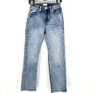 Kancan Distressed Straight Leg Ankle Jeans Stretchy Women's 5 / 26